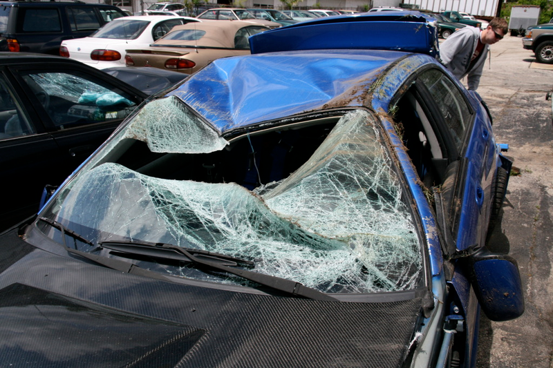 Illustration for article titled Subaru STI Hits Two Trees At Speed, Flips Twice, Everyone Survives!